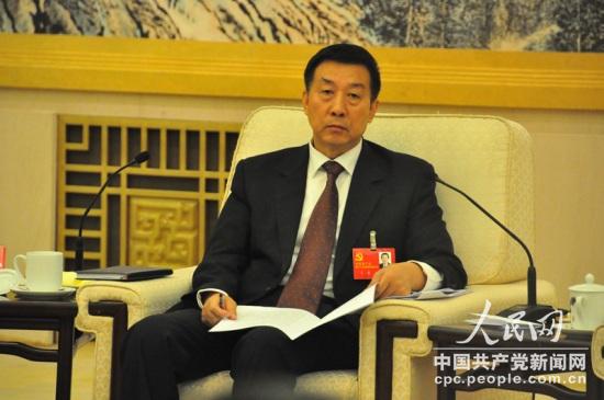 十八大代表、國資委主任王勇。人民網(wǎng)記者 曹華攝